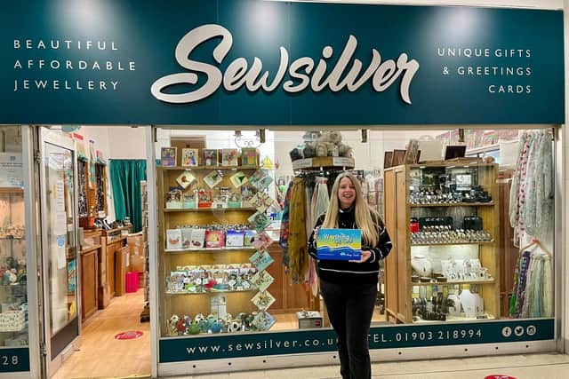 Sam Whittington, owner of Sewsilver, in the Guildbourne Centre, thinks the new Worthing Gift Care is a really good idea.
