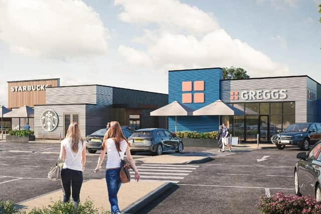 Proposed new Greggs and Starbucks in Eastbourne