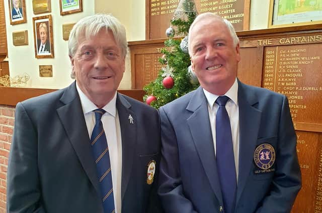 Kevin Fielder (left) and Bob Anderson at Selsey Golf Club