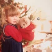 Christmas in the 80s –when it was ok to just throw tinsel at your tree. Although Katherine and her teddy didn't seem to mind. yl9VS9MDGByS5gHL3ohh