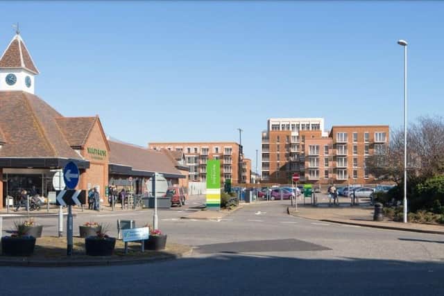 How the view of the proposed development could look when stood in front of Waitrose