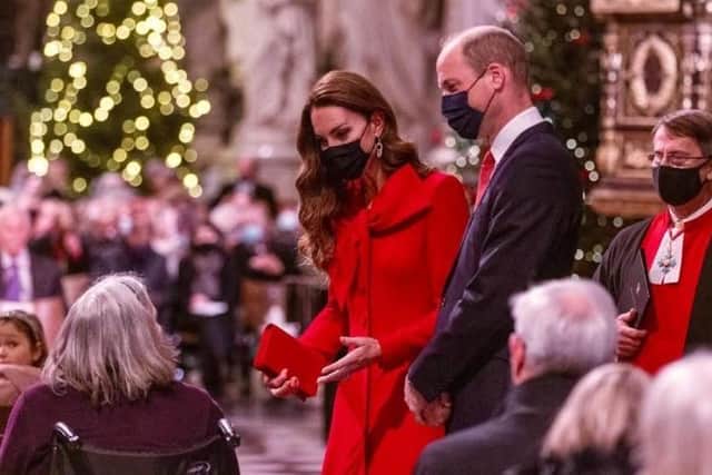 The Duke and Duchess of Cambridge talk to guests at the concert. Picture courtesy of Hawards Heath Town Council.