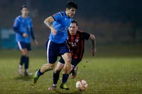 Eastbourne Borough on the attack at Saltdean - where they exited the Sussex Senior Cup on penalties / Picture: Lydia Redman