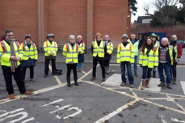 Vaccination centre volunteers at Christ's Hospital in Horsham. Picture: Lawrence Smith.