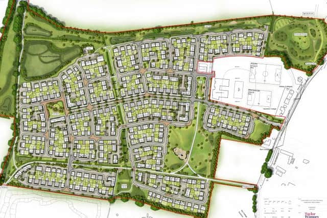 Proposed layout of the 500-home Hassocks development