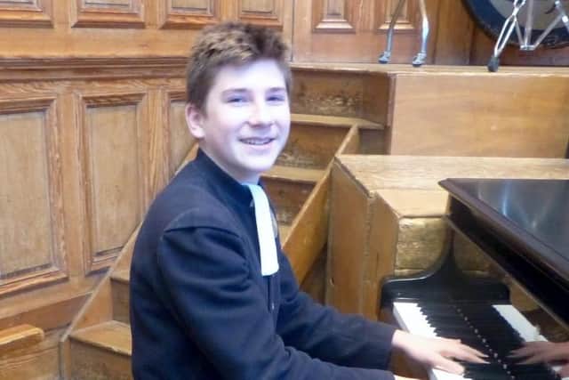 First place for 15-year-old Oliver at piano competition.