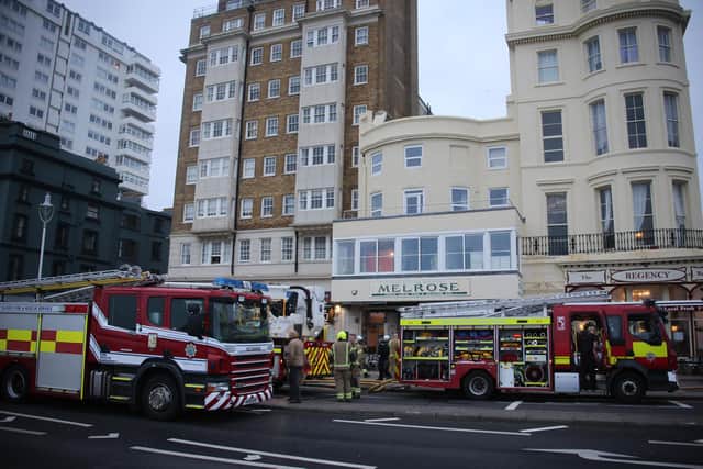 The fire service said on social media that crews from Preston Circus, Roedean, Newhaven, Seaford were on the scene with support from West Sussex Fire & Rescue Service.