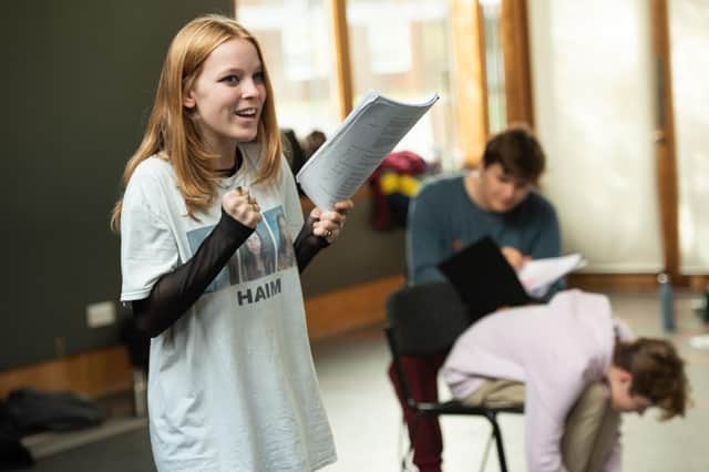 Lyla Garner-Gibbons in rehearsals for CFYT's Pinocchio 2021 (C) Richard Gibbons