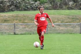 Alfie Loversidge netted for Hassocks in their excellent draw with top-of-the-table Saltdean. Picture by Chris Neal