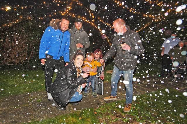 Sussex Grange winter event guests enjoy the snow. Picture by Derek Martin Photography and Art.