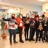 Christmas Jumper Day for Save the Children at Chichester College. SUS-211221-132104001