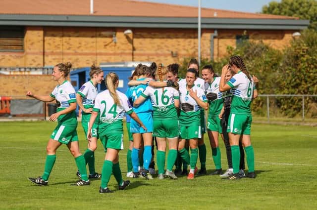 A display full of grit and determination from Chichester & Selsey Ladies saw the home side earn a fabulous 1-0 win over Bridgewater United. Picture by Sheena Booker
