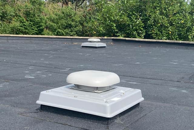 Picture of the vent on the new building roof
