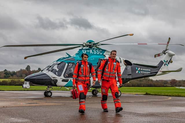 The KSS air ambulance, which operates out of Redhill Aerodrome, costs £15m per year to run - 88 per cent of which comes from public donations and fundraising.