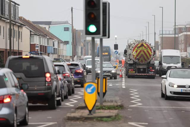 Southern Water said traffic management is required on the A259 'to allow the tankers to maintain continuous support to flow management safely'. Photo: Eddie Mitchell