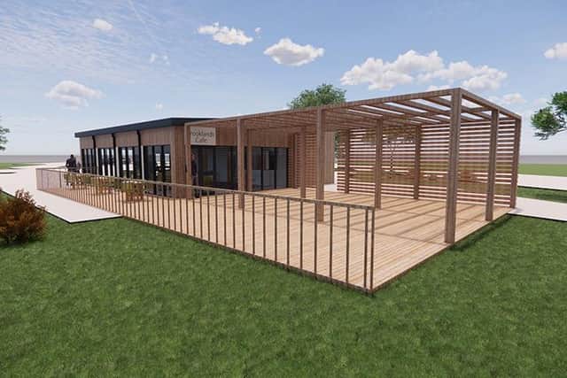 'At the heart of Worthing Borough Council’s restoration scheme' will be a new lakeside café, made of sustainable wooden materials