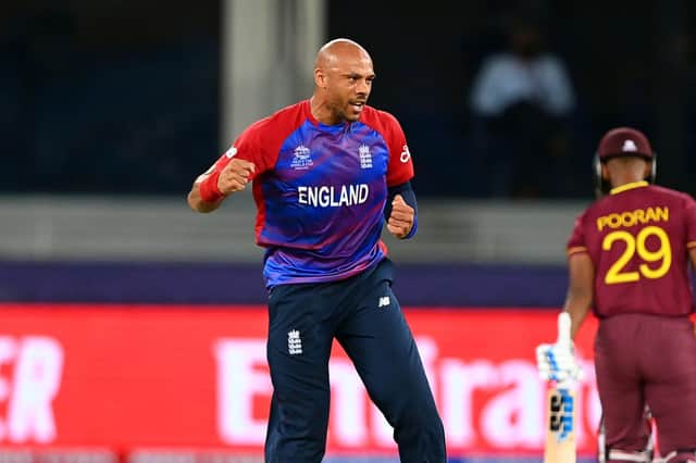 Sussex’s Tymal Mills (pictured) and George Garton have been called-up to a 16-player squad for the England men’s international Twenty20 matches against West Indies next month. Picture by Alex Davidson/Getty Images