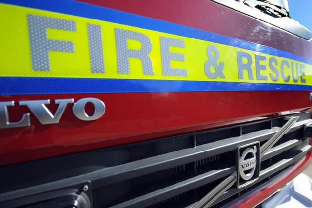 Firefighters were called to the car fire in Battle Road, St Leonards
