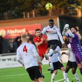 Action Lewes' Sussex Senior Cup defeat at Isthmian Premier rivals Worthing. Picture by Stephen Goodger