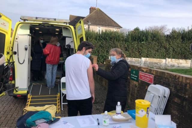 Mobile units have been kept busy giving the vaccine out across Brighton and Hove