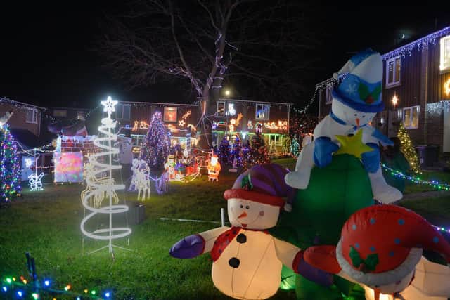 The whole cul-de-sac is decorated in Thornbush Crescent, Portslade