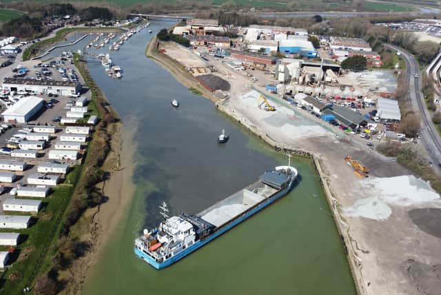 The story of a ship stuck at Littlehampton Harbour was one of the year's most popular. Picture: Eddie Mitchell