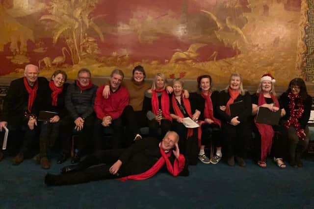 The Loose Cannons sang carols at Royal Pavilion Christmas Banquet, after the choir that had been booked developed Covid and had to pull out.