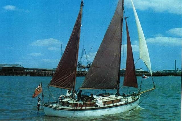 Windsong on the Thames Estuary, attending an Association of Dunkirk Little Ships rally