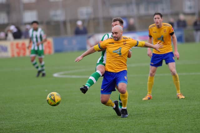 Kane Louis leads from the front in the draw with Chichester City / Picture: Stephen Goodger
