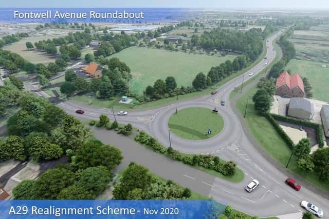 An image of the A29 realignment