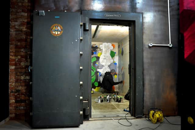 The old bank vault has been kept and is being turned into a child safe room. Picture: Steve Robards SR2112301