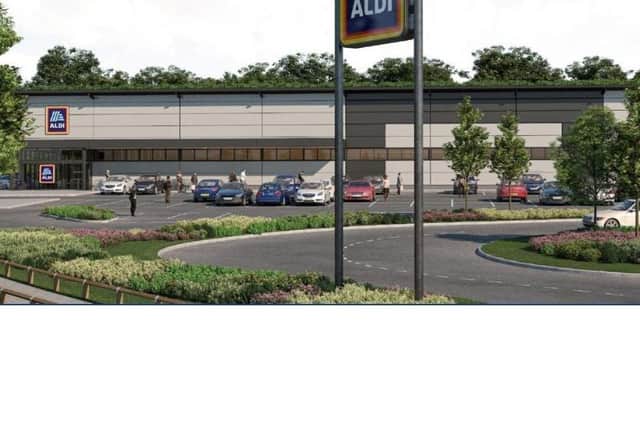 A computer-generated image of Aldi's proposed new store in Hove