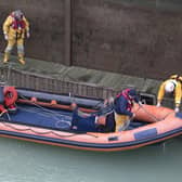 A boat that the suspected illegal immigrants were using to try to cross the Channel SUS-180131-163542001