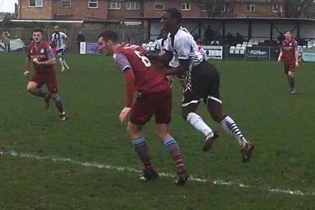 Eastbourne United and Little Common do battle / Picture: Mike Skinner
