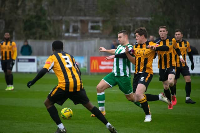 Action from Chichester City's visit to East Grinstead / Picture: Neil Holmes