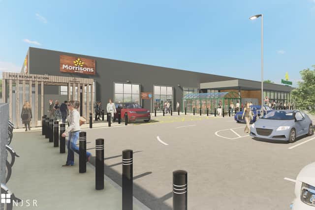 Visualisation of the proposed Morrisons supermarket in the North Horsham development