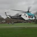 An air ambulance was seen taking off from Worlds End recreation park on Monday (January 3). Picture: Phil Dennett.