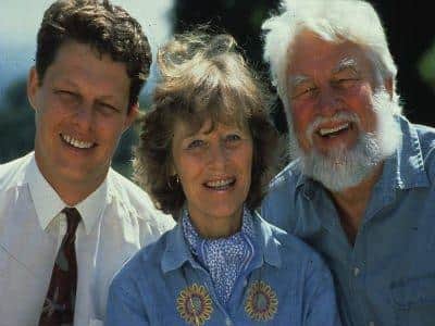 Bill Travers and Virginia McKenna with Bill's son Will