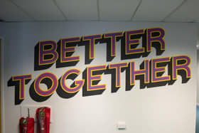 One of the inspirational murals painted at The Angmering School last year during lockdown