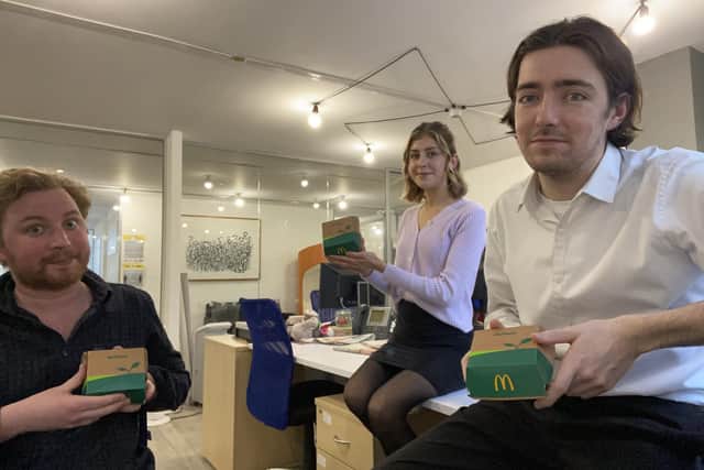 The Chichester Observer team try the new McPlant burger from McDonald's.