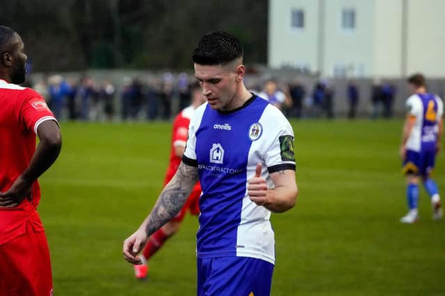 Assistant manager Roy Staughton admitted Haywards Heath Town’s display in their 0-0 home draw with Sussex rivals Whitehawk on New Year’s Day was not a ‘promotion performance’. Picture by Ray Turner