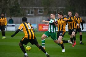 Chichester City on the ball at East Grinstead, where they were beaten 1-0 / Picture: Neil Holmes