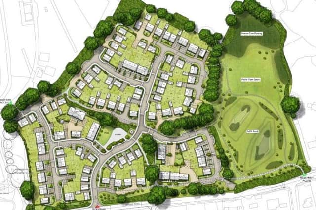 Proposed site layout of the 119-home development off Eridge Road, Crowborough