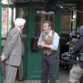 Bradley Walsh as Pop Larkin during filming of The Larkins at Horsted Keynes station. Picture: Mick Blackburn.