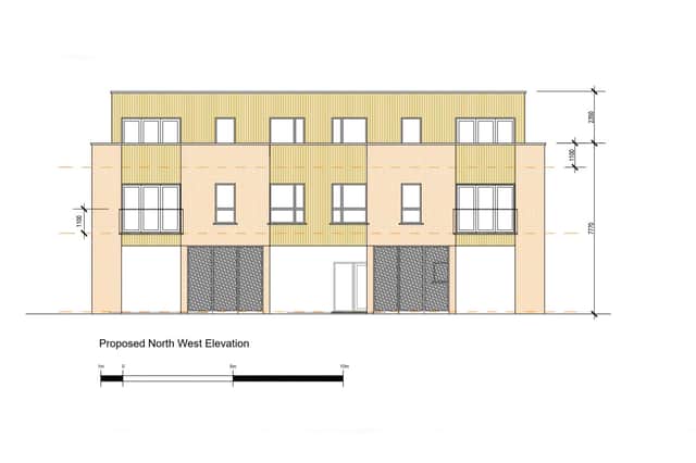 Proposed design of the new block of East Grinstead flats