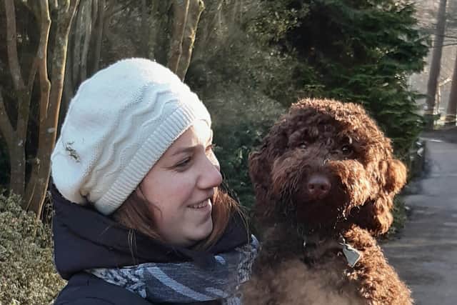 Alexandra and her canine companion