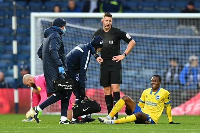 Enock Mwepu hobbled off against West Brom in the FA Cup