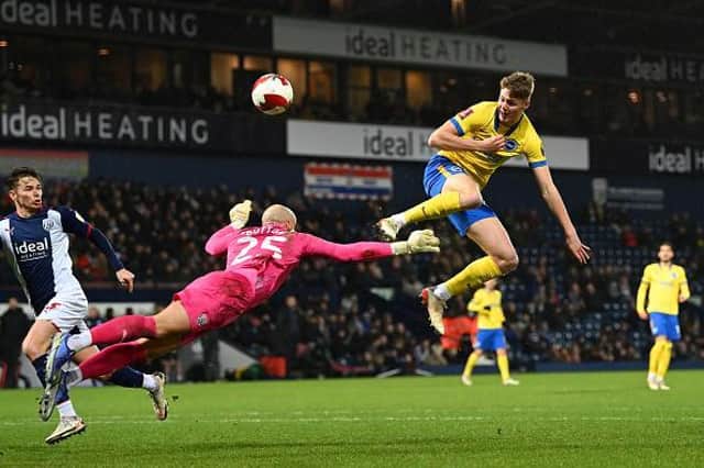 Evan Ferguson's clever first time effort was close against West Brom in the FA Cup