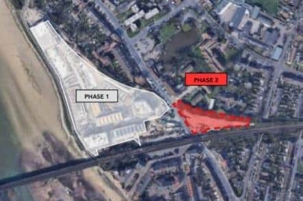 Location plan for phase two of the Shoreham Ropetackle development