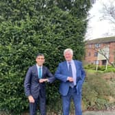 Rishi Sunak met with the Wealden District Council leader Bob Standley during a visit to the district last week. SUS-221001-130739001